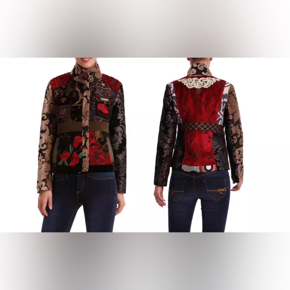 Women's Multicolor Patchwork Jacket - Picture 3 of 6